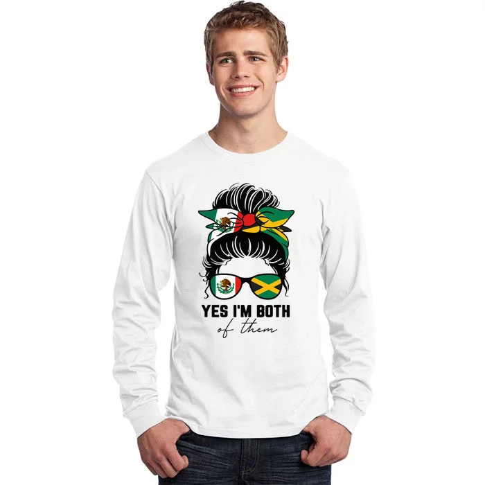 MexicanJamaican Heritage Flag Tall Long Sleeve T-Shirt