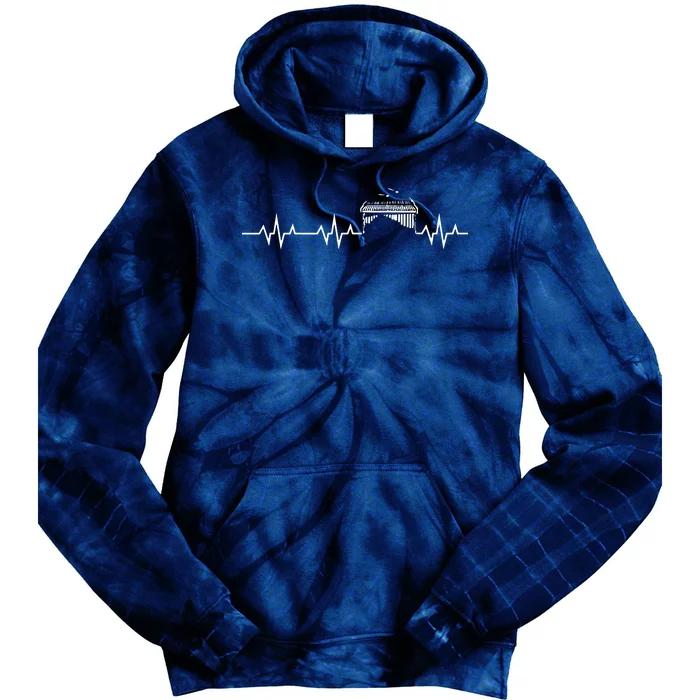 Marimba Heartbeat Front Ensemble Marching Band Marimbist Tie Dye Hoodie