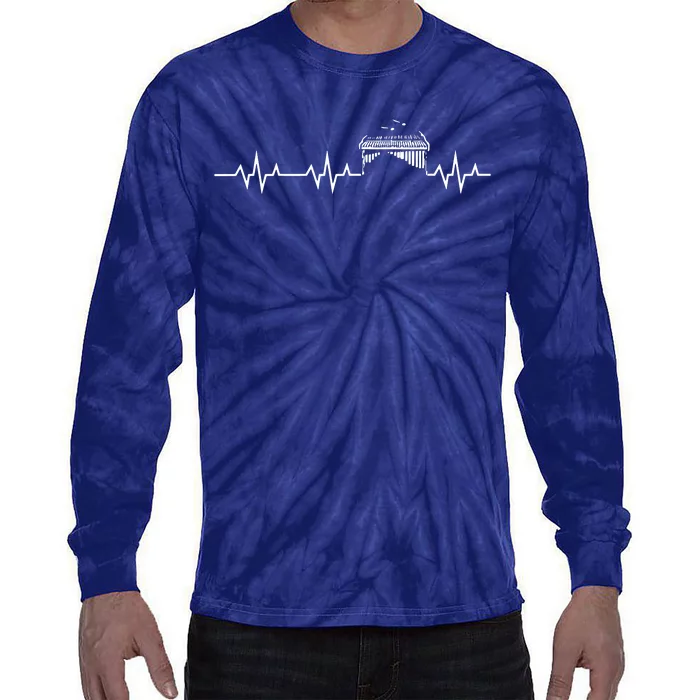 Marimba Heartbeat Front Ensemble Marching Band Marimbist Tie-Dye Long Sleeve Shirt