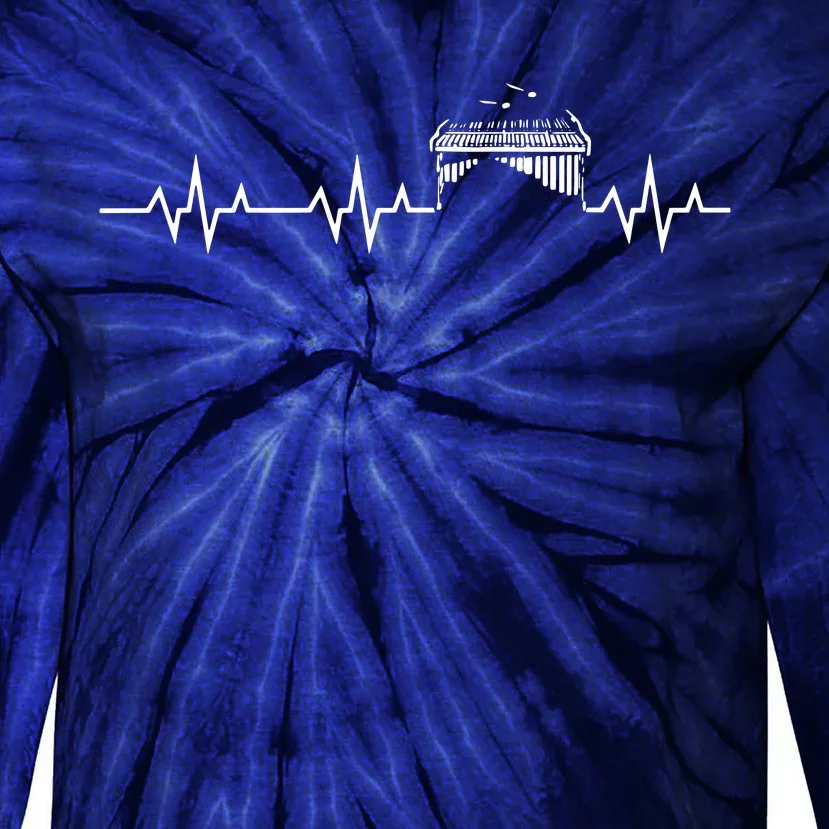 Marimba Heartbeat Front Ensemble Marching Band Marimbist Tie-Dye Long Sleeve Shirt