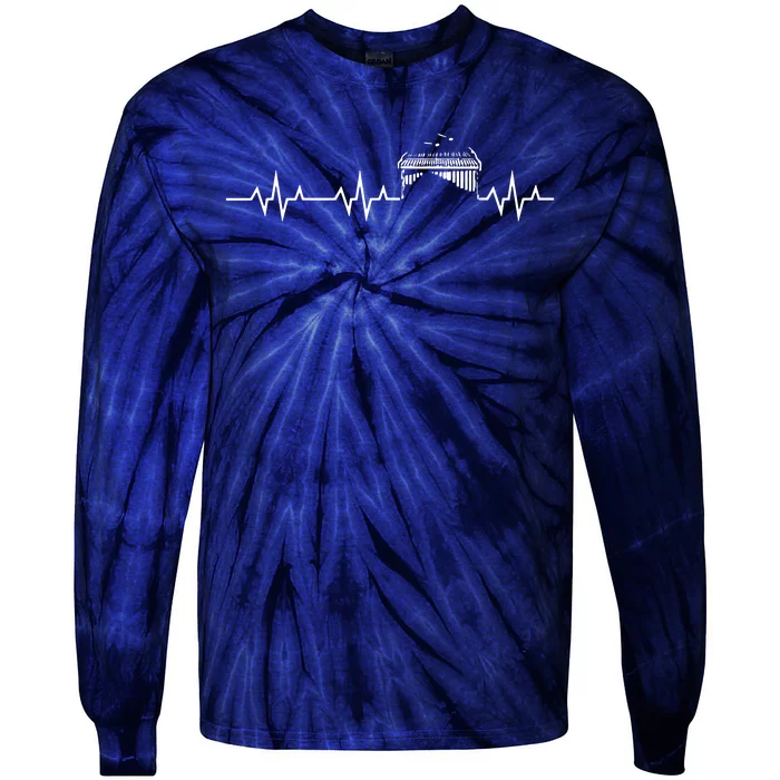 Marimba Heartbeat Front Ensemble Marching Band Marimbist Tie-Dye Long Sleeve Shirt