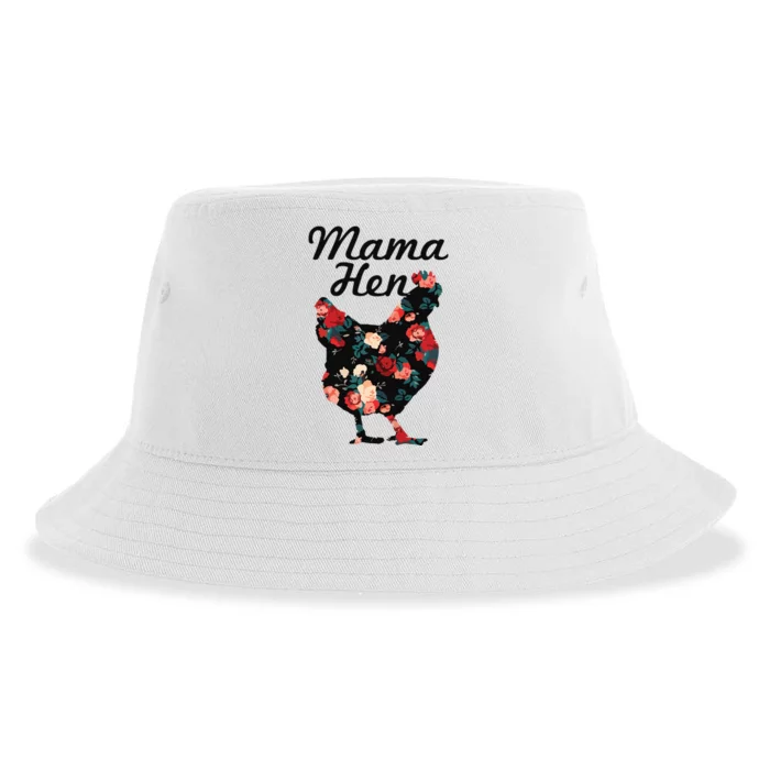 Mama Hen Funny Mothers Day Chicken Mom Farmer Farm Gift Sustainable Bucket Hat