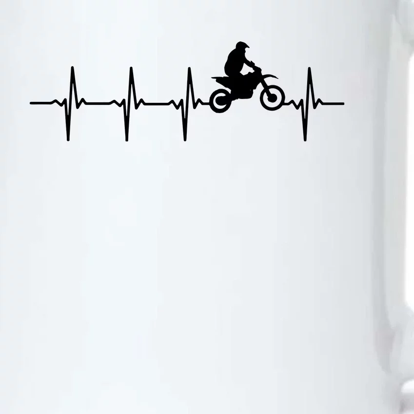 Motocross Heartbeat For Bikers Black Color Changing Mug