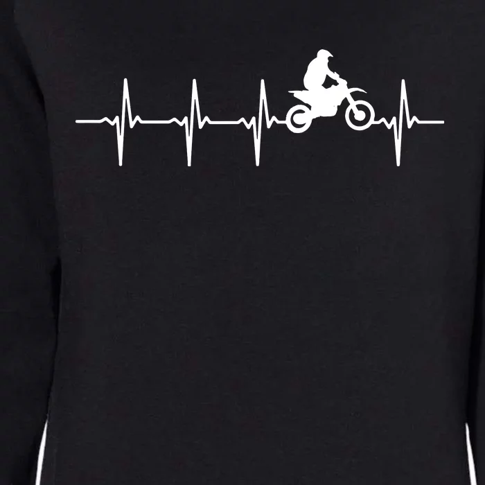 Motocross Heartbeat For Bikers Womens California Wash Sweatshirt