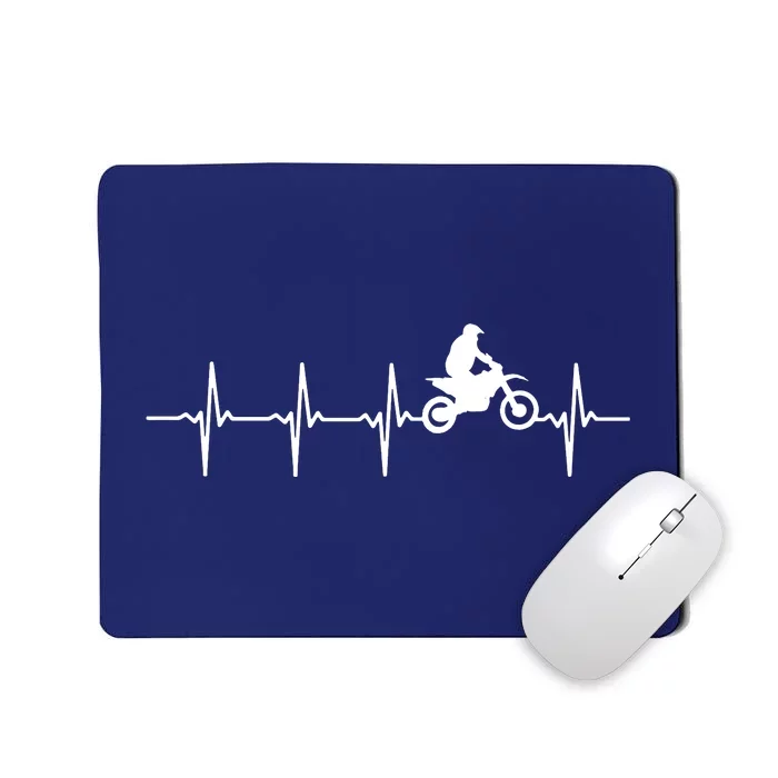 Motocross Heartbeat For Bikers Mousepad