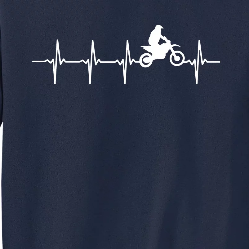 Motocross Heartbeat For Bikers Tall Sweatshirt