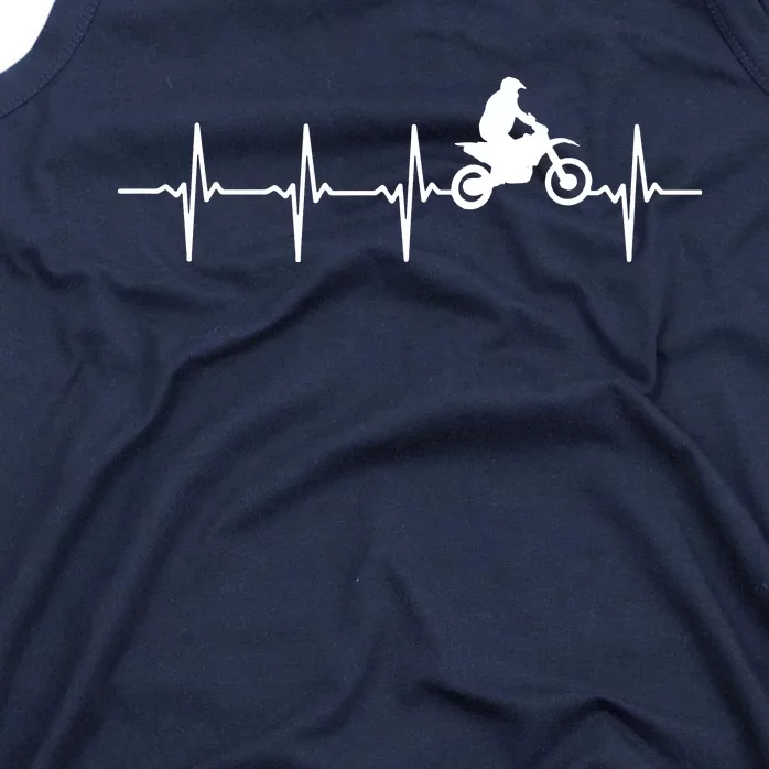 Motocross Heartbeat For Bikers Tank Top