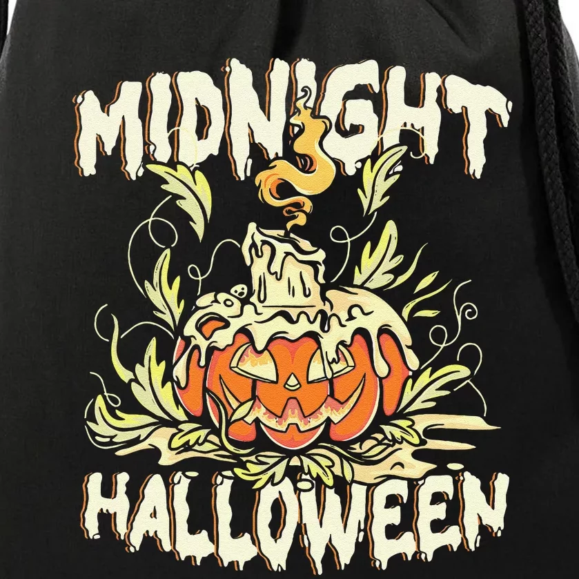 Midnight Halloween Funny Drawstring Bag