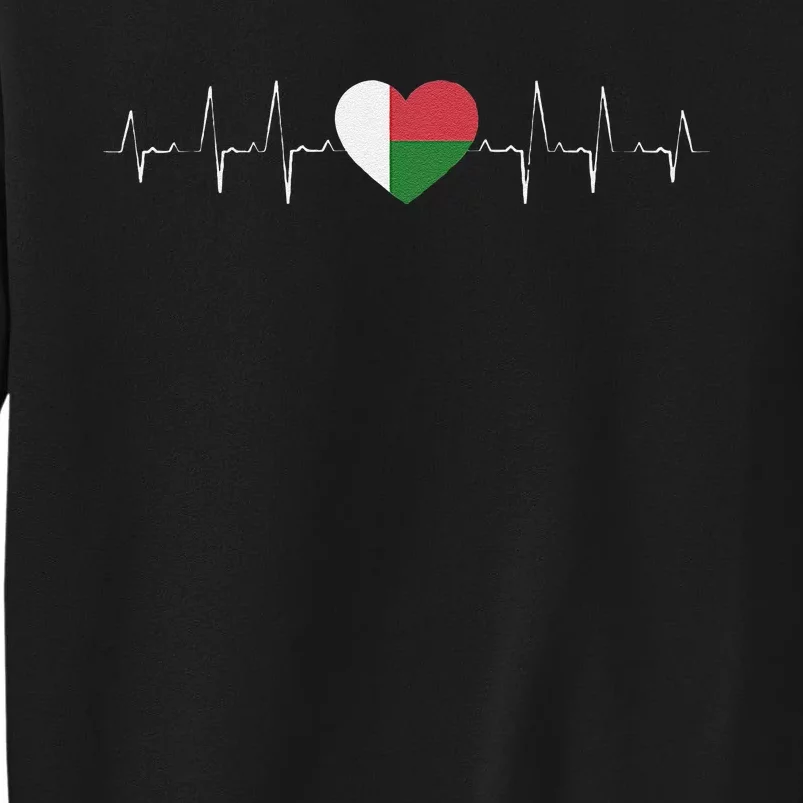 Madagascar Heartbeat Flag Tall Sweatshirt