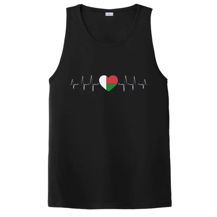 Madagascar Heartbeat Flag Performance Tank