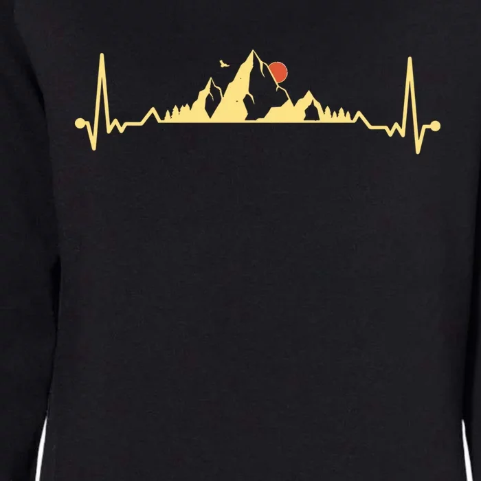 Mountain Heartbeat Fun Snowboarding And Skiing Tees Meaningful Gift Womens California Wash Sweatshirt