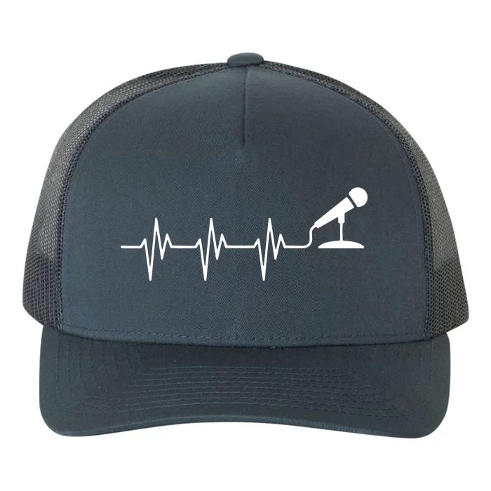 Microphone Heartbeat Funny Singer Singing T Gift Yupoong Adult 5-Panel Trucker Hat