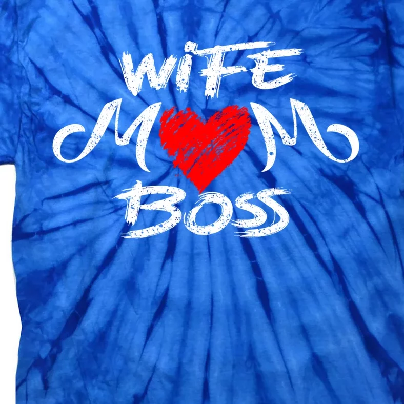 Mom´s Heart For Mother's Day With Statet Wife Mom Boss Gift Tie-Dye T-Shirt