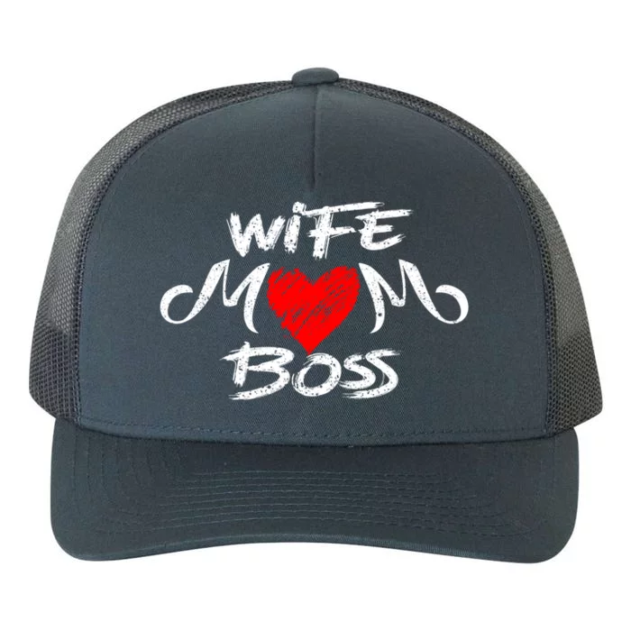 Mom´s Heart For Mother's Day With Statet Wife Mom Boss Gift Yupoong Adult 5-Panel Trucker Hat