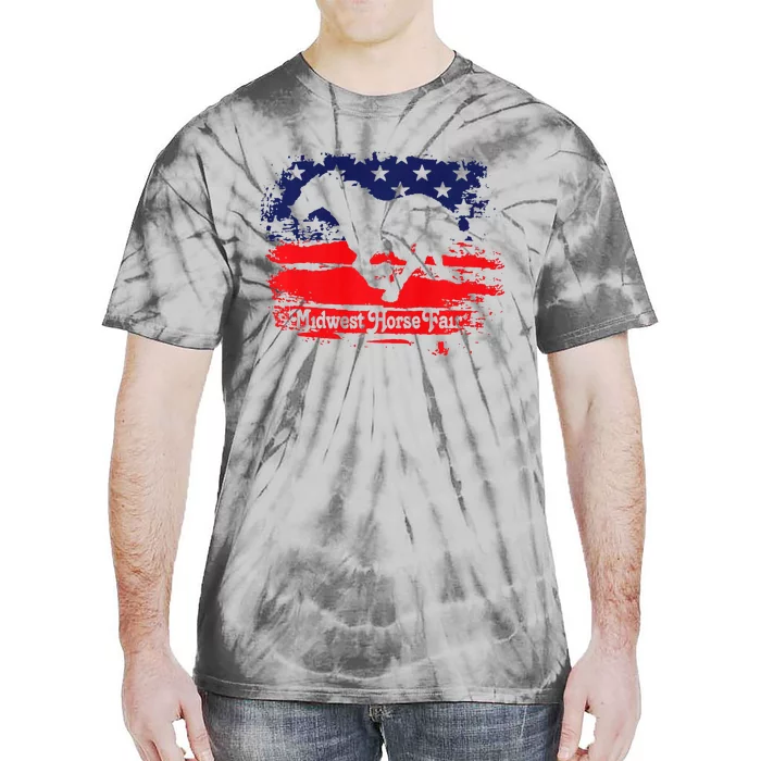 Midwest Horse Fair Redwhiteblue Flag Tie-Dye T-Shirt