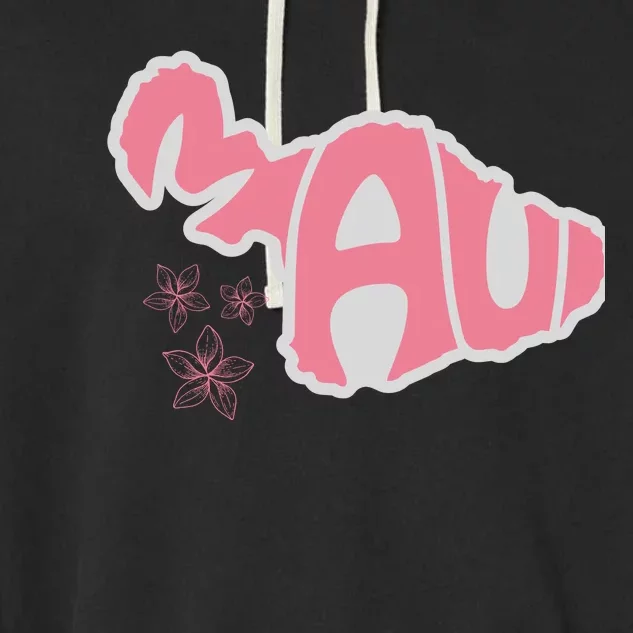 Maui Hawaii Floral Garment-Dyed Fleece Hoodie