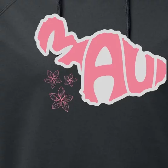 Maui Hawaii Floral Performance Fleece Hoodie