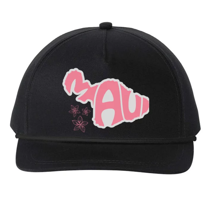 Maui Hawaii Floral Snapback Five-Panel Rope Hat