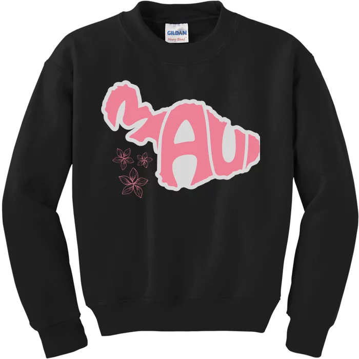 Maui Hawaii Floral Kids Sweatshirt