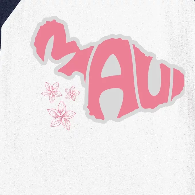 Maui Hawaii Floral Baseball Sleeve Shirt