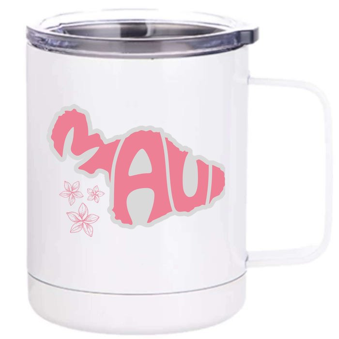 Maui Hawaii Floral Front & Back 12oz Stainless Steel Tumbler Cup