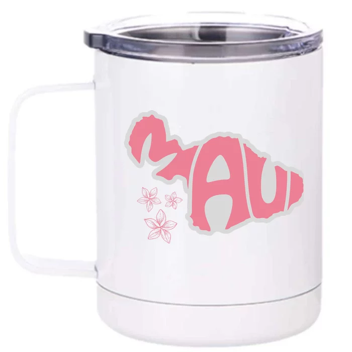 Maui Hawaii Floral Front & Back 12oz Stainless Steel Tumbler Cup