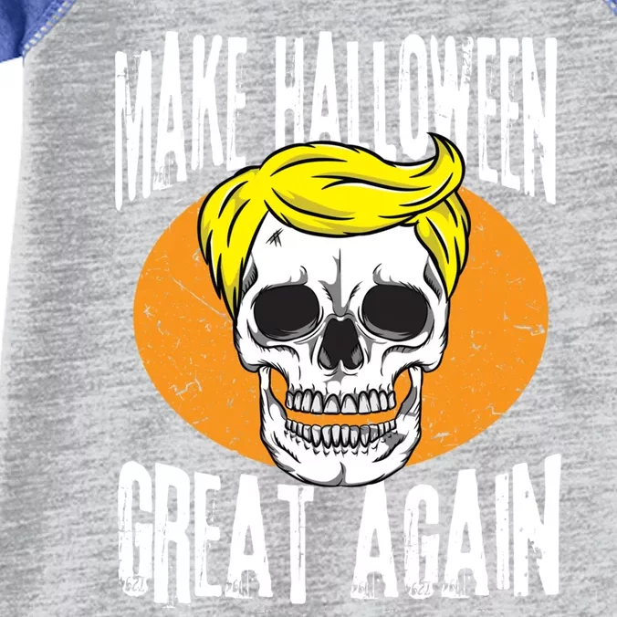 Make Halloween Great Again Funny Trump Skull Skeleton Bones Cool Gift Infant Baby Jersey Bodysuit