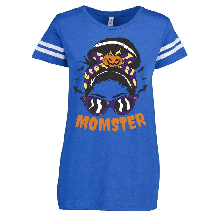 Momster Halloween Gift For Mom Enza Ladies Jersey Football T-Shirt