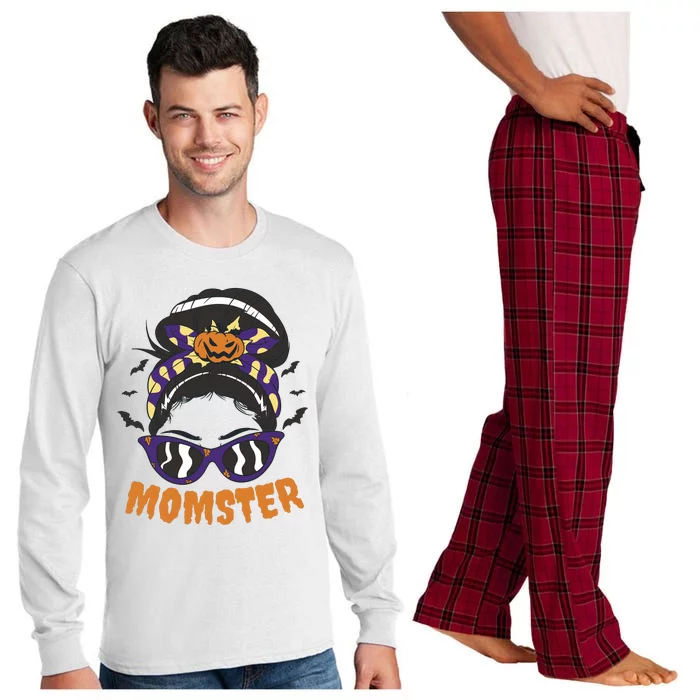 Momster Halloween Gift For Mom Long Sleeve Pajama Set