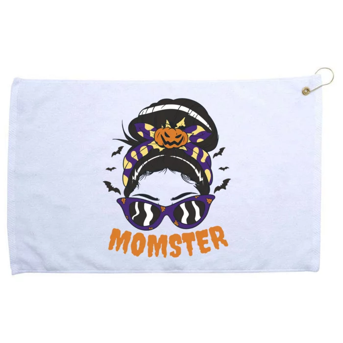 Momster Halloween Gift For Mom Grommeted Golf Towel