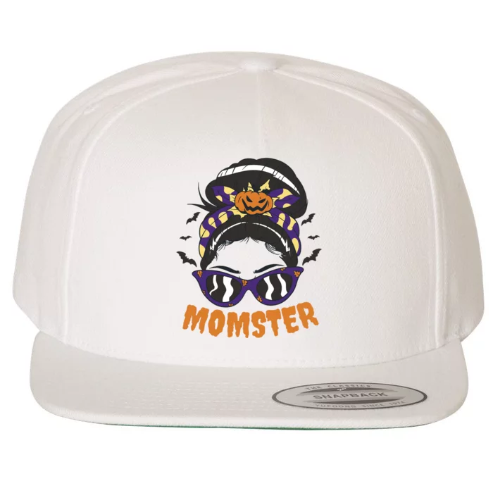 Momster Halloween Gift For Mom Wool Snapback Cap