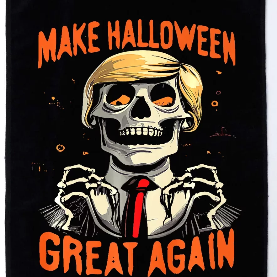 Make Halloween Great Again Donald Trump Funny Skeleton Platinum Collection Golf Towel