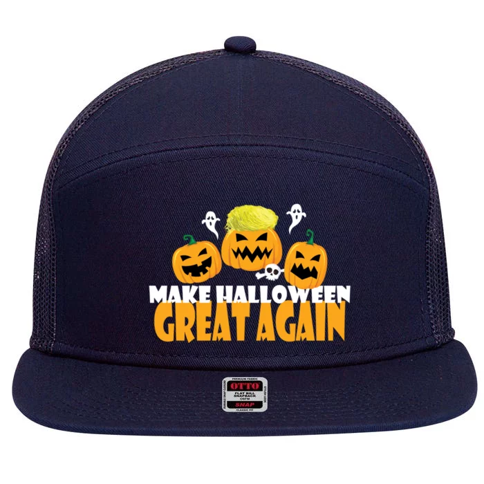 Make Halloween Great Again Meaningful Gift 7 Panel Mesh Trucker Snapback Hat