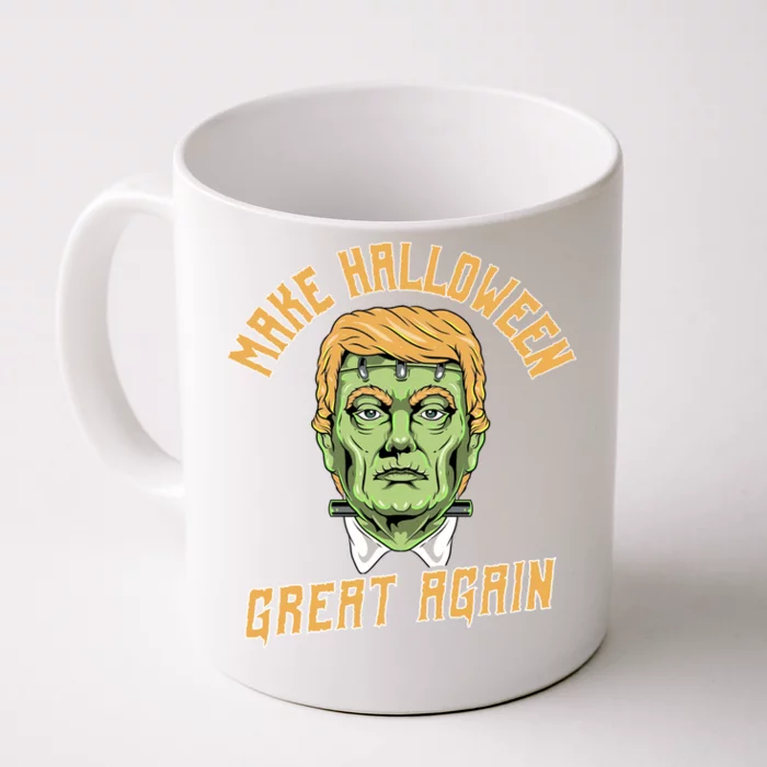 Make Halloween Great Again Funny Donald Trump Halloween Gift Front & Back Coffee Mug