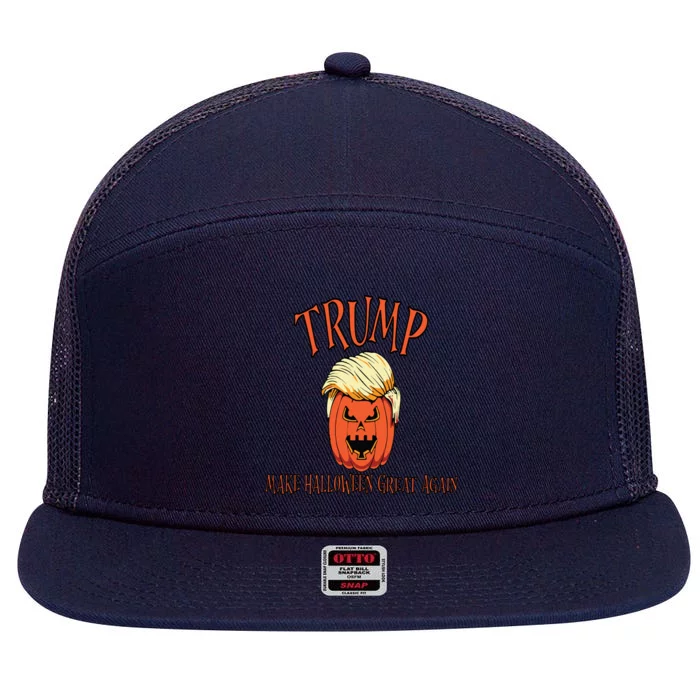 Make Halloween Great Again Trump Great Gift 7 Panel Mesh Trucker Snapback Hat