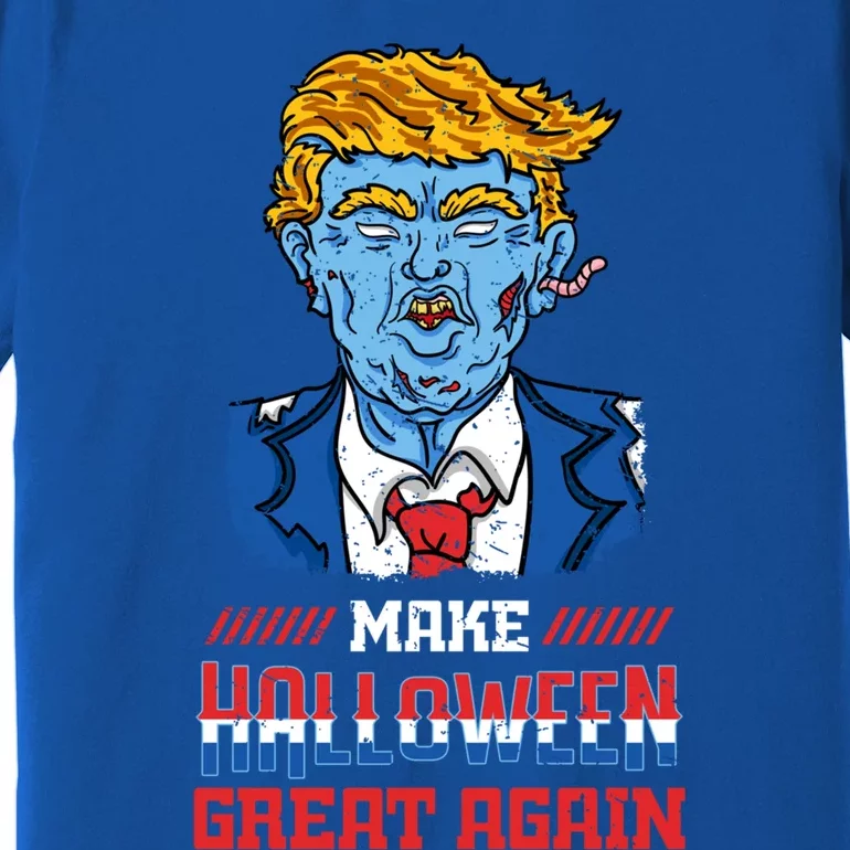 Make Halloween Great Again Funny Donald Trump Zombie Gift Premium T-Shirt