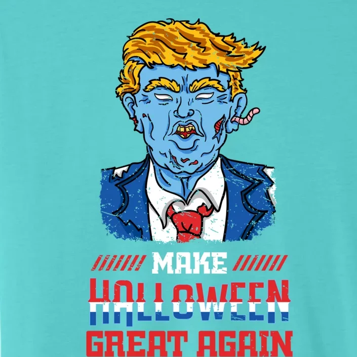 Make Halloween Great Again Funny Donald Trump Zombie Gift ChromaSoft Performance T-Shirt