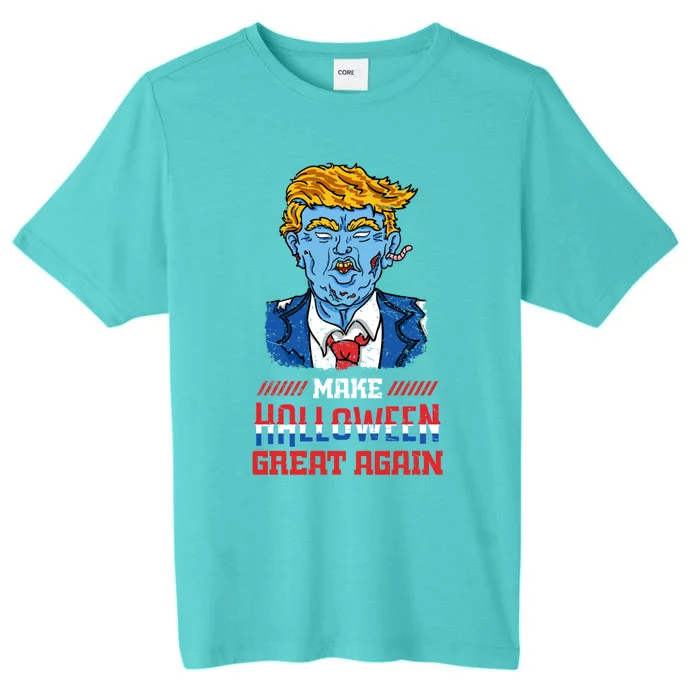 Make Halloween Great Again Funny Donald Trump Zombie Gift ChromaSoft Performance T-Shirt