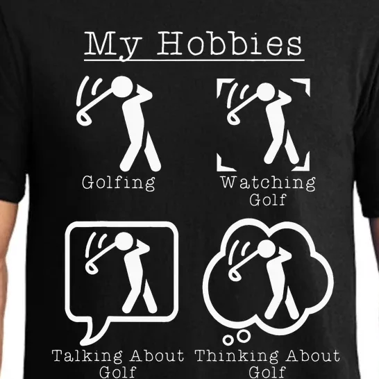 My Hobbies Golfing Funny Golf Golfer Pajama Set