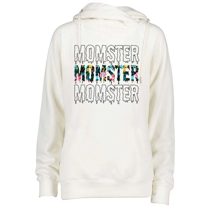 Momster Halloween  Gift For Halloween Womens Funnel Neck Pullover Hood