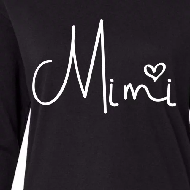 Mimi Heart Grandma Women Christmas Mother's Day Cute Gift Womens Cotton Relaxed Long Sleeve T-Shirt