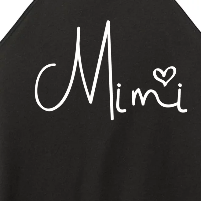 Mimi Heart Grandma Women Christmas Mother's Day Cute Gift Women’s Perfect Tri Rocker Tank