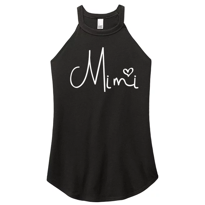 Mimi Heart Grandma Women Christmas Mother's Day Cute Gift Women’s Perfect Tri Rocker Tank