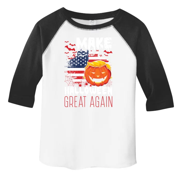 Make Halloween Great Again Trumpkin Usa Patriotic Funny Gift Toddler Fine Jersey T-Shirt