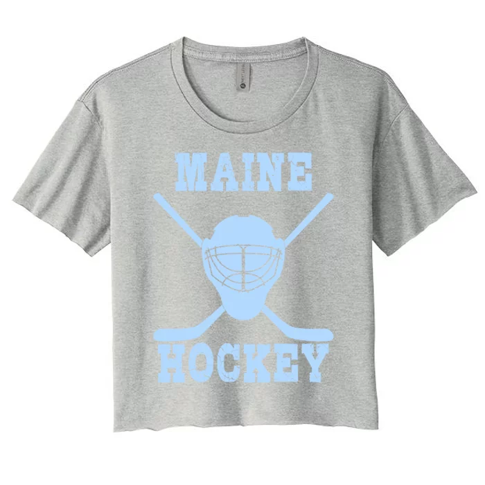 Maine Hockey Gift Women's Crop Top Tee