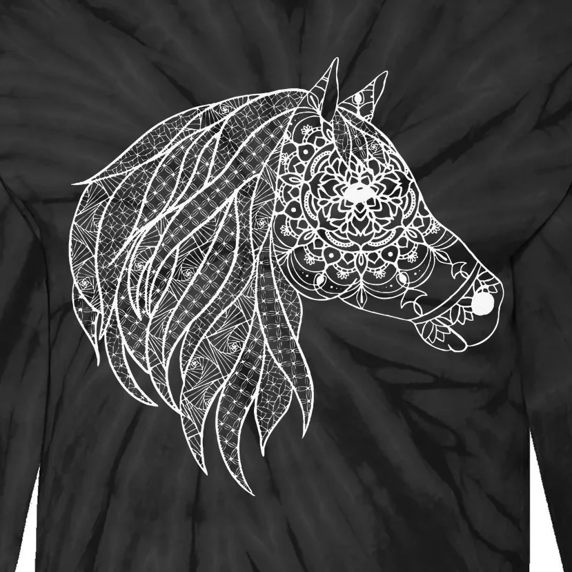 Mandala Horse Graphic Tee for  and Horse Lover Tie-Dye Long Sleeve Shirt