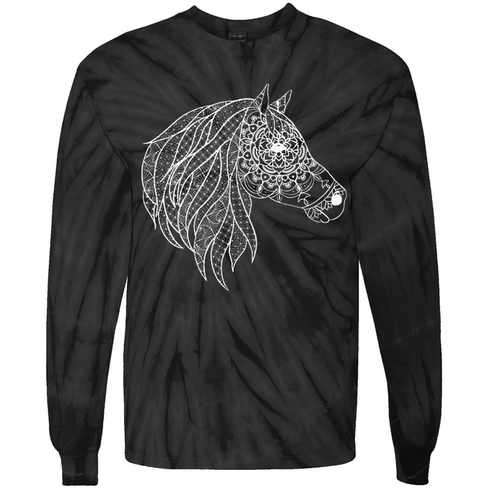 Mandala Horse Graphic Tee for  and Horse Lover Tie-Dye Long Sleeve Shirt