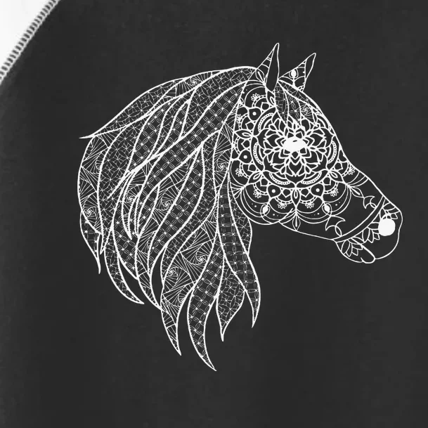 Mandala Horse Graphic Tee for  and Horse Lover Toddler Fine Jersey T-Shirt