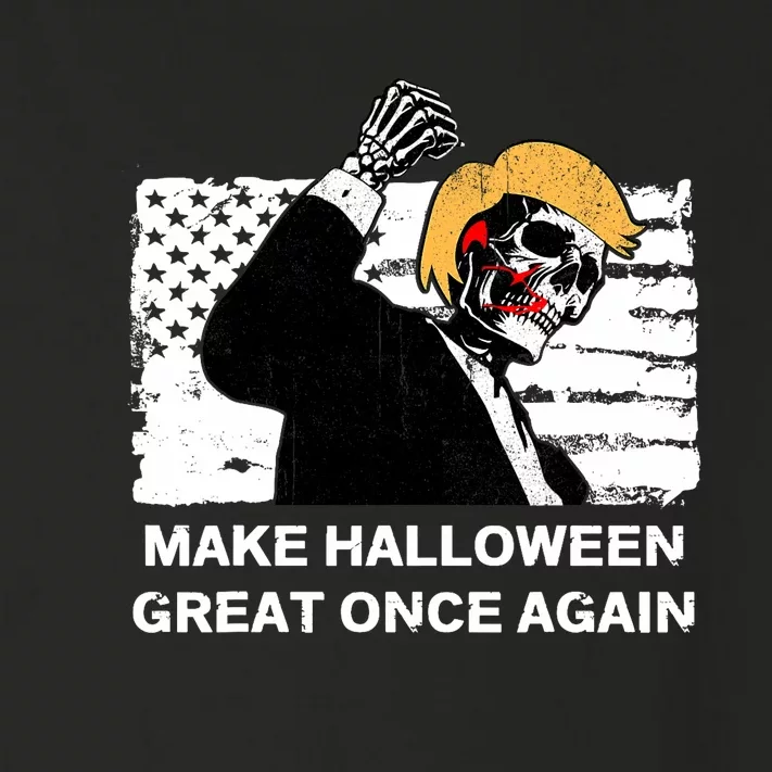 Make Halloween Great Onceagain Skeleton Trump 2024 Fight Toddler Long Sleeve Shirt