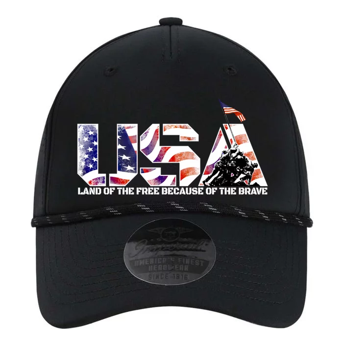 Military Humor Gift Land Of The Free And The Home Of The Brave Gift Performance The Dyno Cap